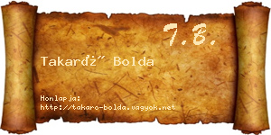 Takaró Bolda névjegykártya